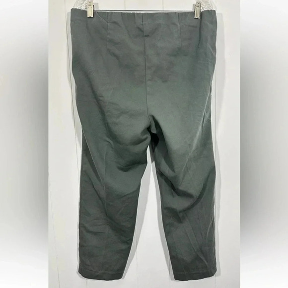 J. Jill Essential Cotton Stretch Green Pants Size 15 Petite - Picture 5 of 9